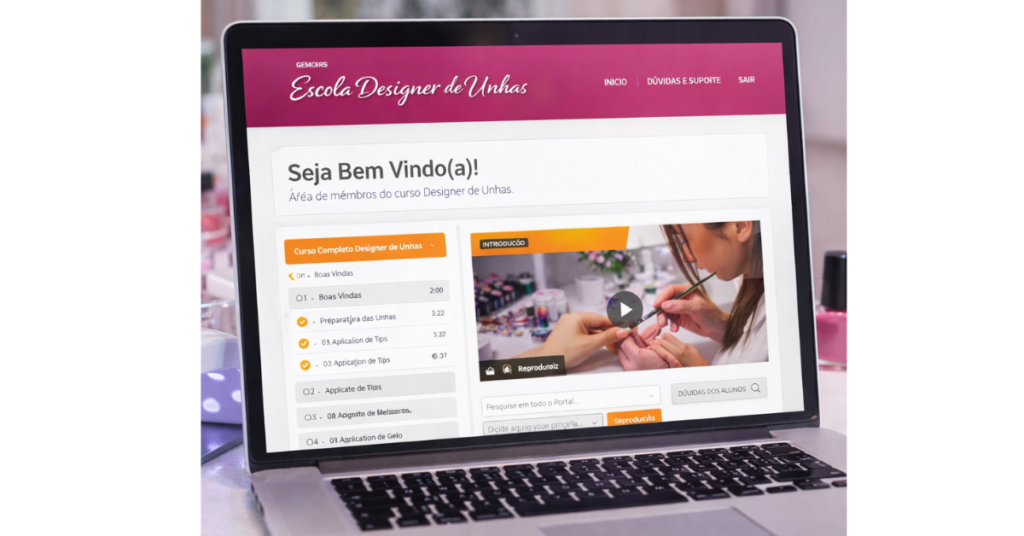 curso designer de unhas online area de membros